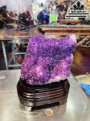 Tinh Thể Đá Thạch Anh Tím Cao 20 Ngang 15 (cm) 2,5kg