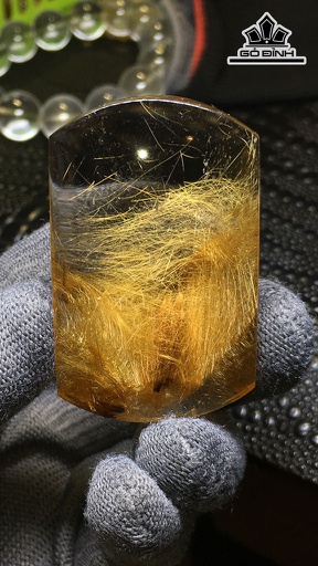 Mặt Dây Chuyền Đá Thạch Anh Tóc Vàng Cao 49,6 Ngang 31 Sâu 12 (mm) 36,4gr