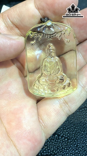 Mặt Dây Chuyền Đá Thạch Anh Vàng Cao 44 Ngang 29 Sâu 12 (mm) 27,8gr