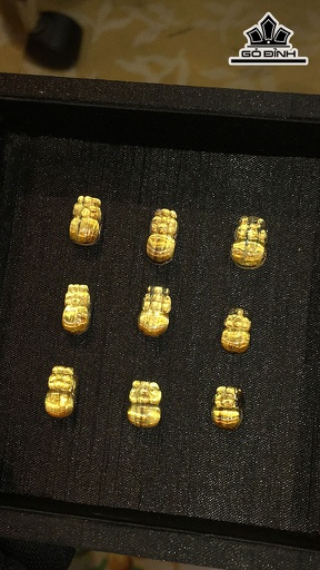 Mặt Dây Chuyền Tỳ Hưu Đá Thạch Anh Tóc Vàng Cao 12,9 Ngang 6,5 Sâu 6,5 (mm) 1,2gr