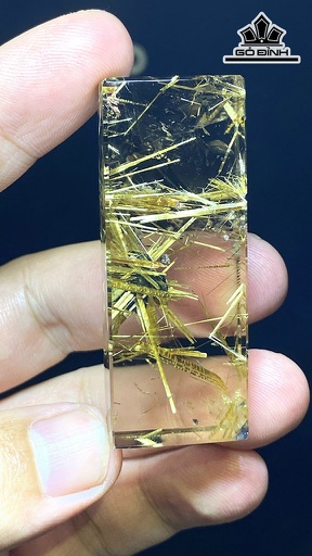 Mặt Trơn Hoa Thị Đá Thạch Anh Tóc Vàng Cao 55,5 Ngang 21,5 Sâu 12,5 (mm) 38,6gr