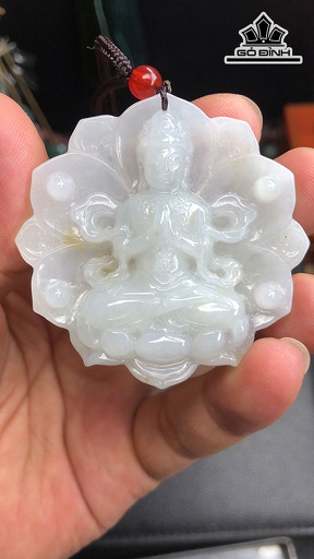 Mặt Dây Chuyền Quan Âm Đá Cẩm Thạch Cao 52 Ngang 10 (mm) 36gr