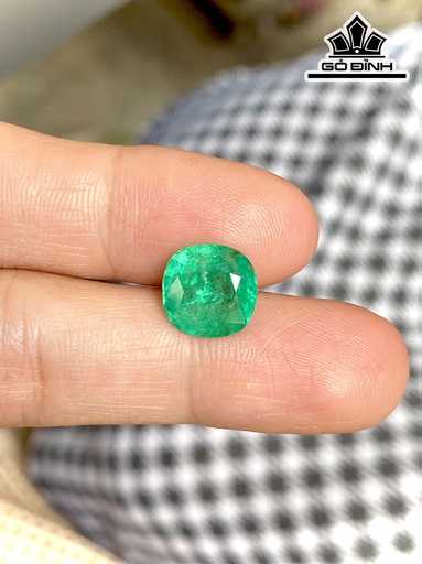 Viên Ngọc Đá Emerald Cao 10 Ngang 10 Sâu 6 (mm) 3,47cts