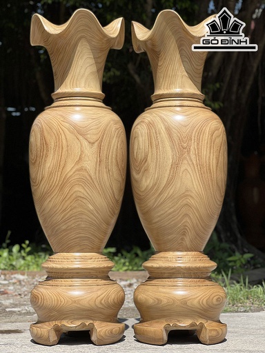 Lục Bình Gỗ Cẩm Vàng Cao 140 Đường Kính 43 (cm)