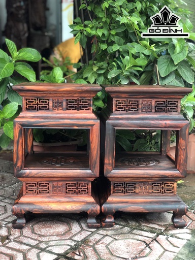 Đôn Đèn Gỗ Gõ Cao 50 Ngang 30 Sâu 30 (cm)