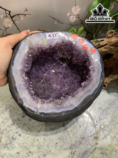 Động Đá Thạch Anh Tím Cao 13 Ngang 18 Sâu 19 (cm) 4,55kg