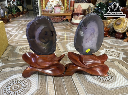 Cặp Đôi Ngọc Mã Não Tím Cao 28 (cm) 2,8kg