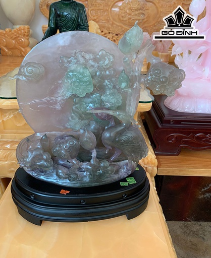 Tác Phẩm Đá Flourite Cao 50 Ngang 38 Sâu 16 (cm)