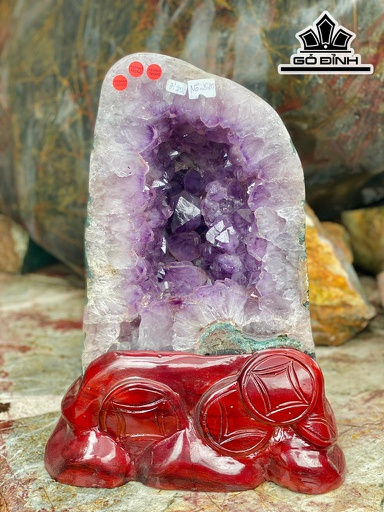 Tinh Thể Đá Thạch Anh Tím Cao 28 Ngang 20 Sâu 18 (cm) 8,25kg
