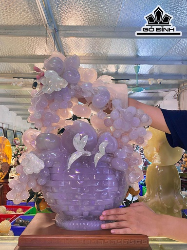 Giỏ Hoa Đá Flourite Cao 78 Ngang 46 Sâu 23 (cm) 10kg