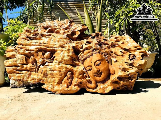 Tượng Diện Phật Tổ Gỗ Xá Xị Cao 60 Ngang 100 Sâu 14 (cm)