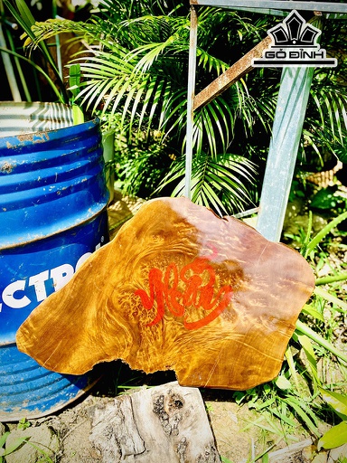 Tranh Chữ Nhẫn Gỗ Nu Kháo Cao 50 Ngang 80 Sâu 1,5 (cm)