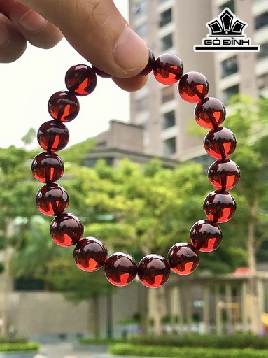 Vòng Tay Đá Hổ Phách Đường Kính Hạt 11,6 (mm)