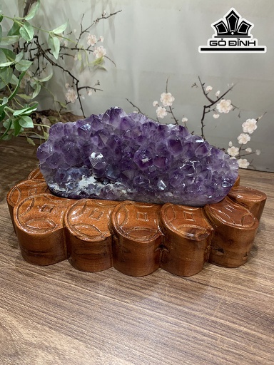 Tinh Thể Đá Thạch Anh Tím Cao 15 Ngang 29 Sâu 15 (cm) 3,09kg