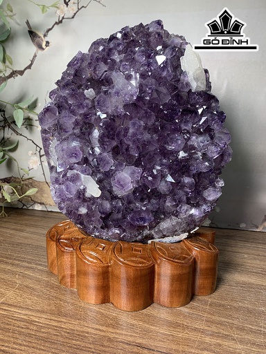 Tinh Thể Đá Thạch Anh Tím Cao 28 Ngang 20 Sâu 22 (cm) 5,7kg