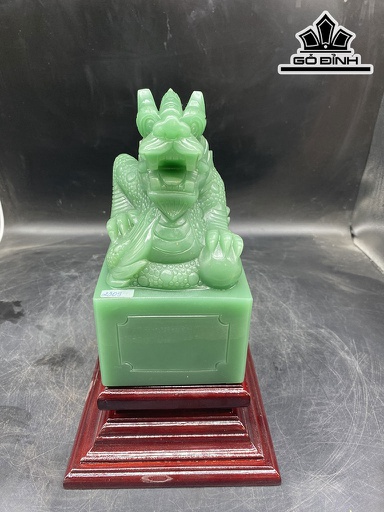 Ấn Rồng Đá Thạch Anh Xanh Cao 20 Ngang 11 Sâu 11 (cm) 3,5kg