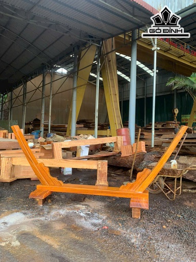 Khung Võng Gỗ Lim Ngang 240 Dày 10 Rộng 17 Đế Dày 10 (cm)