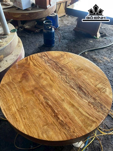 Mặt Bàn Gỗ Cẩm Hồng Đường Kính 142 Dày 16 (cm)