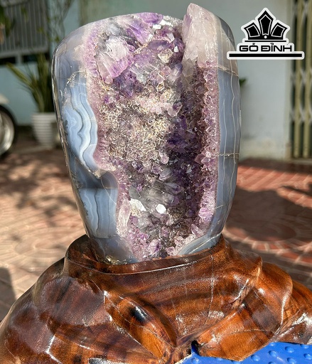 Tinh Thể Đá Thạch Anh Tím Cao 24 Ngang 25 (cm) 3,45kg