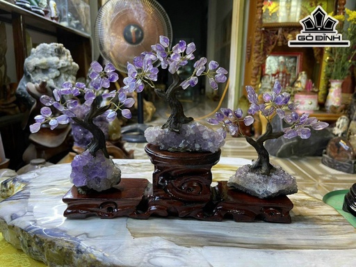 Cây Tài Lộc Đá Thạch Anh Tím Cao 28 Ngang 22 (cm) 1,3kg