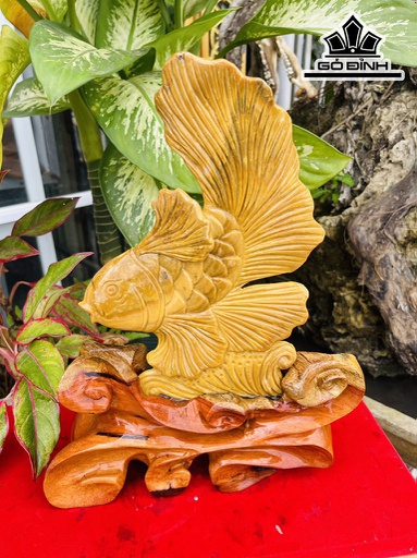 Ngữ Long Vượt Vũ Môn Đá Canxedon Cao 39 (cm) 2kg