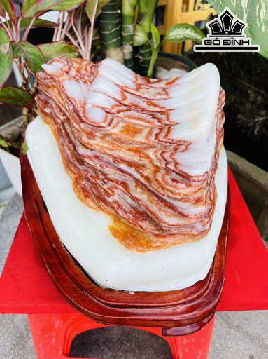 Tác Phẩm Đá Thịt Heo (Canxit) Cao 25 Ngang 22 (cm)11kg