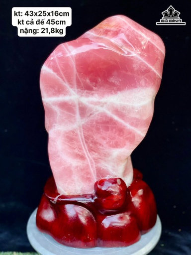 Tác Phẩm Đá Thạch Anh Cao 43 Ngang 25 Sâu 16 (cm) 21,8kg