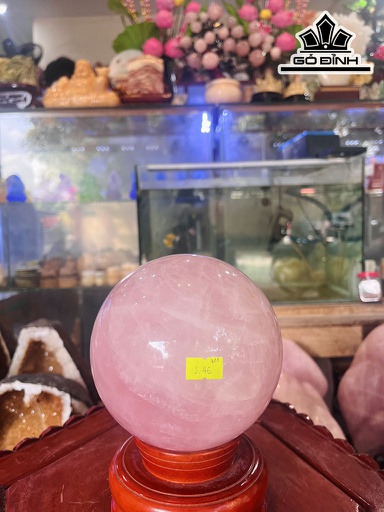 Bi Cầu Đá Thạch Anh Hồng 3,46kg