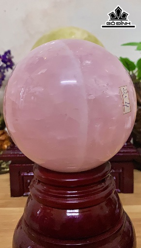 Bi Cầu Đá Thạch Anh Hồng Đường Kính Hạt 12 (cm) 12cts 2,41kg