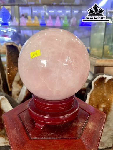 Bi Cầu Đá Thạch Anh Hồng Đường Kính Hạt 17 (cm) 17cts 7,31kg
