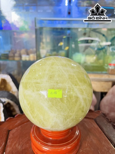 Bi Cầu Đá Thạch Anh Vàng Đường Kính Hạt 15 (cm) 15cts 4,48kg