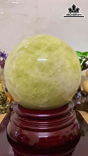 Bi Cầu Đá Thạch Anh Vàng Đường Kính Hạt 16 (cm) 16cts 6,36kg