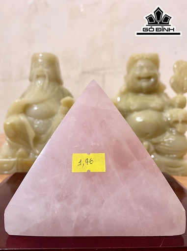 Kim Tự Tháp Đá Thạch Anh Hồng Cao 8 Ngang 11 (cm) 1,46kg