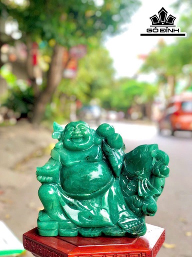 Phật Di Lặc Đá Thạch Anh Xanh Cao 28 Ngang 16 (cm) 9,3kg