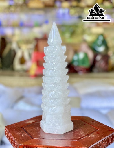 Tác Phẩm Đá Thạch Anh Trắng Cao 27,5 (cm) 1,82kg