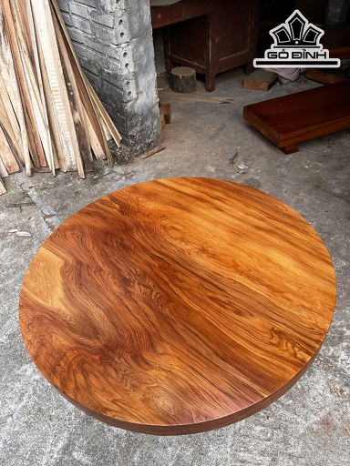 Mặt Bàn Tròn Gỗ Ngọc Am Đường Kính 99 Dày 7 (cm) 42kg