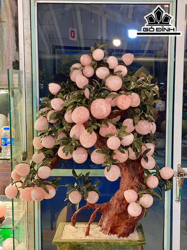 Cây Đào Đá Thạch Anh Hồng Cao 120 (cm)