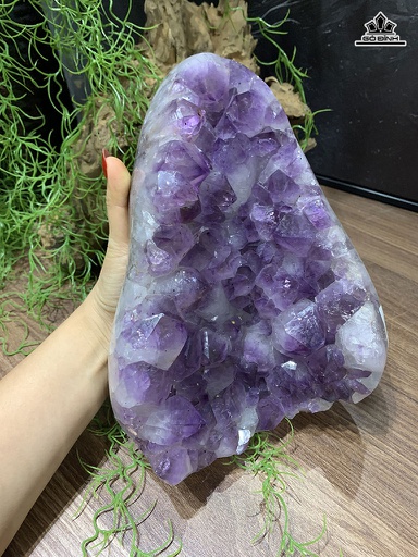 Búi Tinh Thể Đá Thạch Anh Tím Cao 35 Ngang 17 Sâu 9,5 (cm) 3,65kg