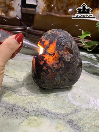 Khối Cuội Đá Mã Não Cao 9 Ngang 11 Sâu 13 (cm) 1,9kg