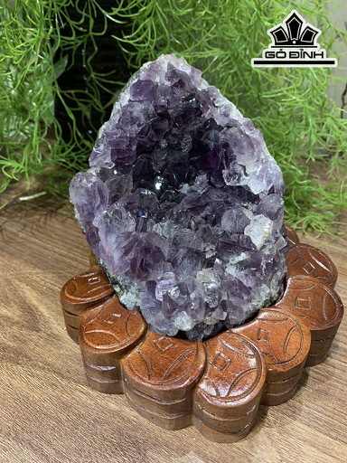 Tinh Thể Đá Thạch Anh Tím Cao 15 Ngang 16 Sâu 16 (cm) 2kg