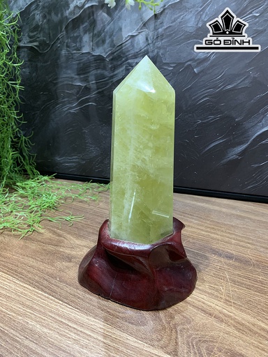 Trụ Đá Thạch Anh Vàng Cao 26,8 Ngang 14 Sâu 10 (cm) 1,95kg