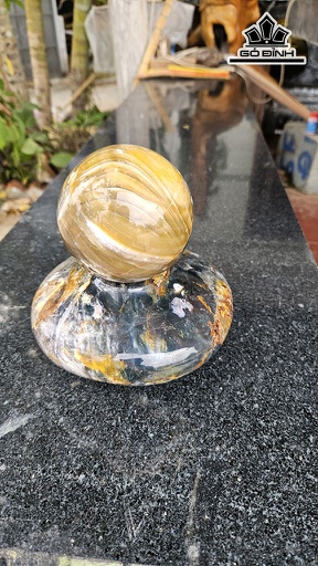 Chum Phú Quý Kèm Bi Cầu Đá Mã Não Đường Kính Hạt 17 (cm) 4kg