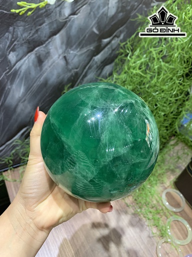 Bi Cầu Đá Flourite Đường Kính Hạt 12 (cm) 3,1kg