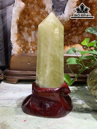 Trụ Đá Thạch Anh Vàng Cao 25,8 Ngang 14 Sâu 10,5 (cm) 1,98kg