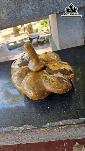 Tác Phẩm Trái Bí Đá Canxedon Ngang 23 (cm) 6,5kg