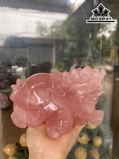 Long Quy Đá Thạch Anh Hồng Cao 17 Ngang 11 Sâu 10 (cm) 2,42kg