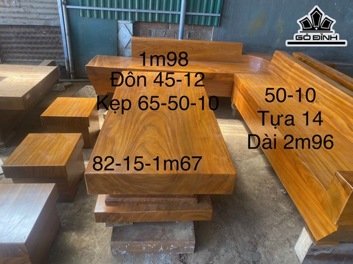 Bộ SoFa Góc Gỗ Gõ