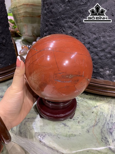 Bi Cầu Đá Jasper Đường Kính Hạt 13 (cm) 3,5kg