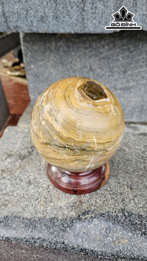 Bi Cầu Đá Canxedon Đường Kính Hạt 12 (cm) 3kg