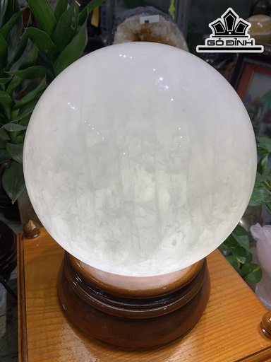 Bi Cầu Đá Thạch Anh Trắng Đường Kính Hạt 23 (cm) 16,3kg